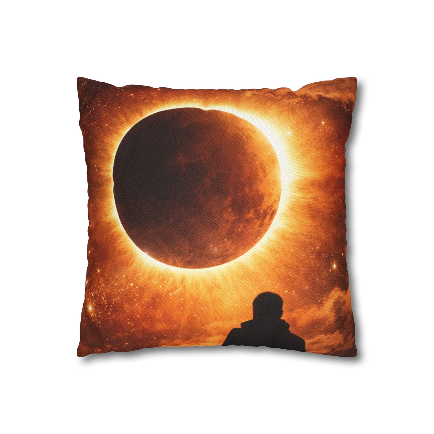Square Pillowcase — "The Eclipse Path" Book Cover Decorative Throw Pillowcase