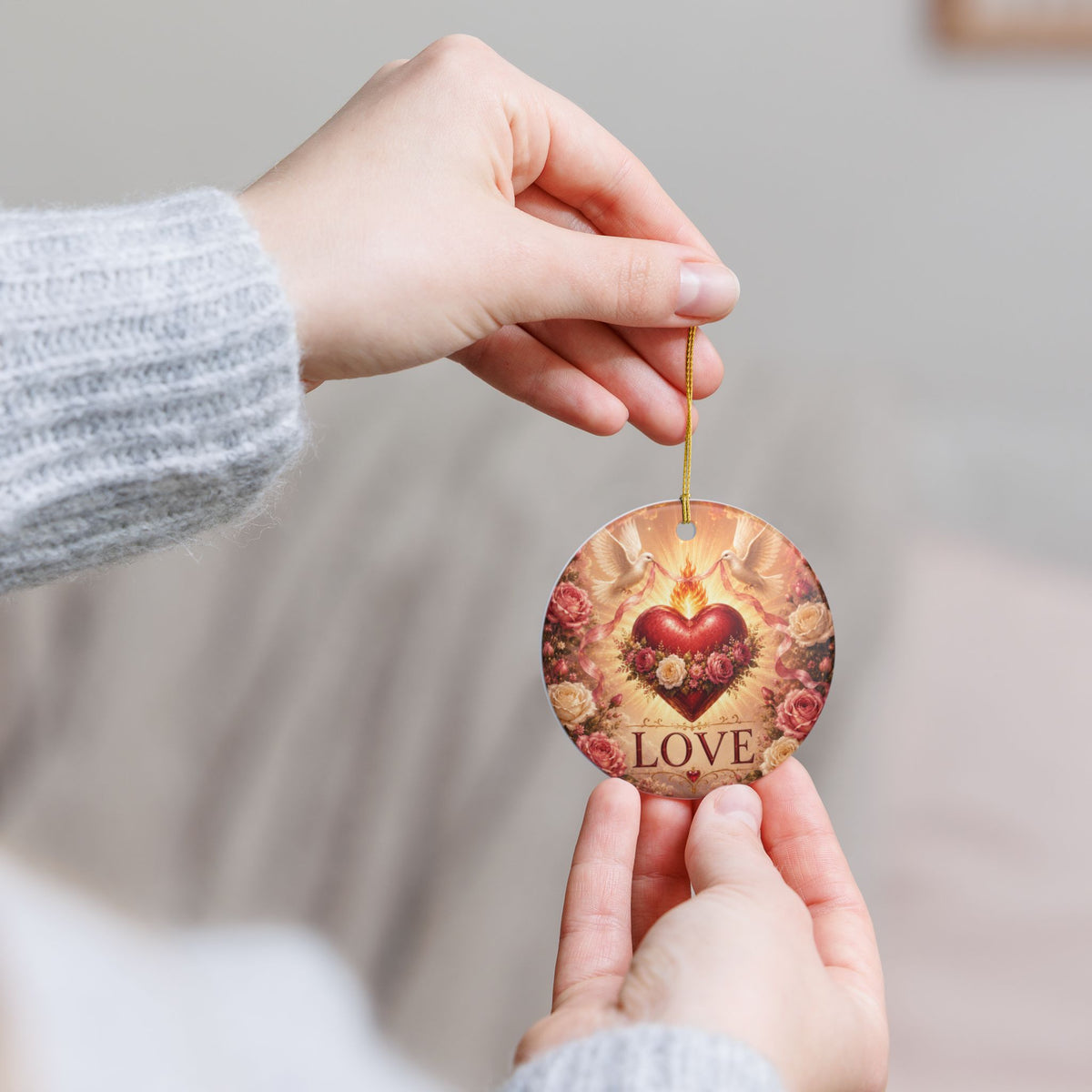Ceramic Ornament -'Love'
