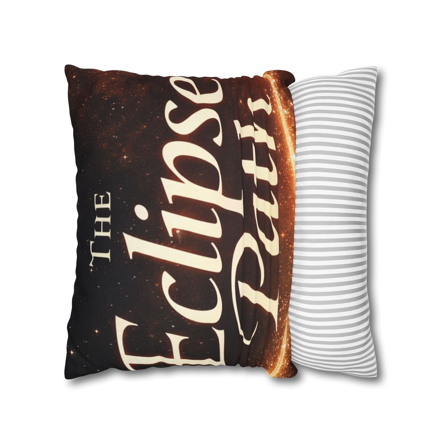 Square Pillowcase — "The Eclipse Path" Book Cover Decorative Throw Pillowcase