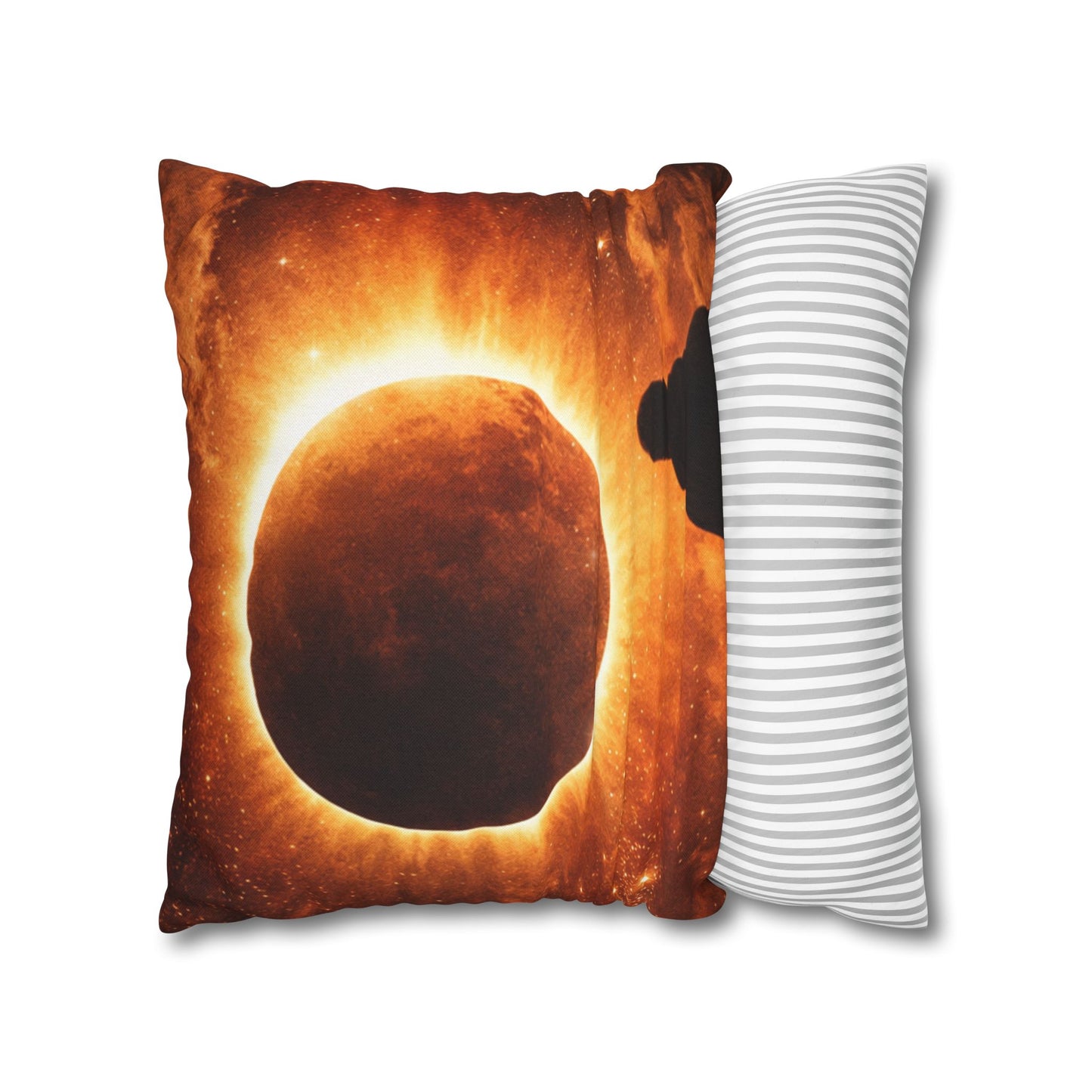 Square Pillowcase — "The Eclipse Path" Book Cover Decorative Throw Pillowcase
