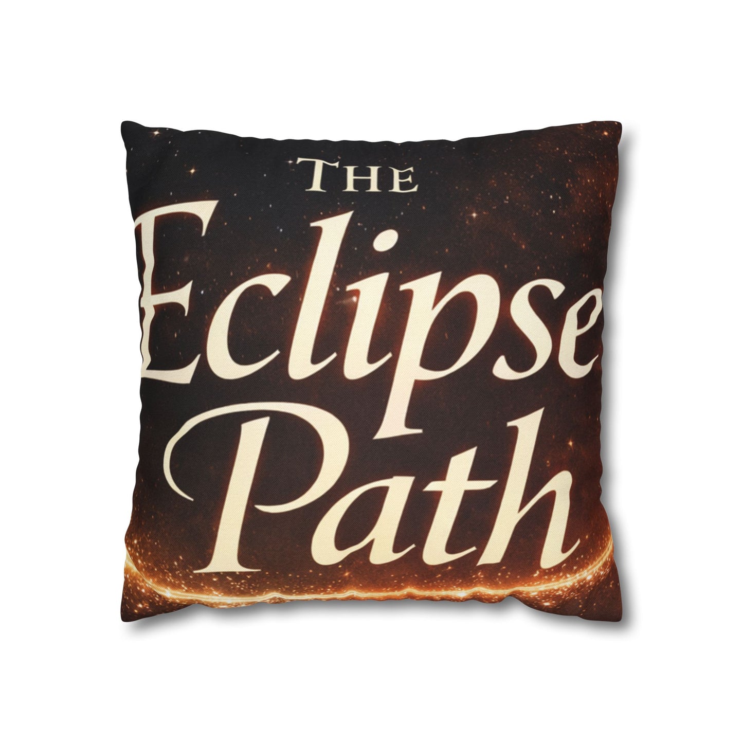 Square Pillowcase — "The Eclipse Path" Book Cover Decorative Throw Pillowcase
