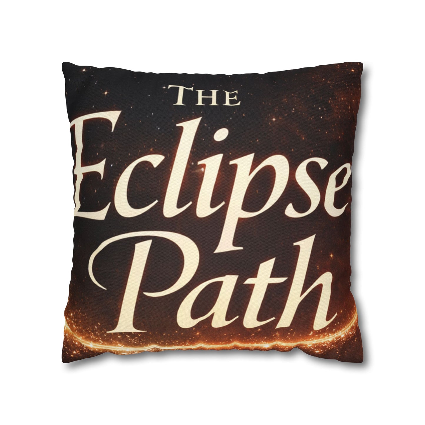 Square Pillowcase — "The Eclipse Path" Book Cover Decorative Throw Pillowcase