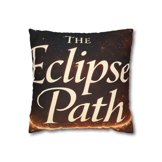 Square Pillowcase — "The Eclipse Path" Book Cover Decorative Throw Pillowcase