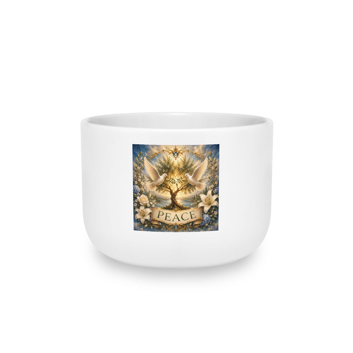 White Ceramic Latte Mug, 25oz