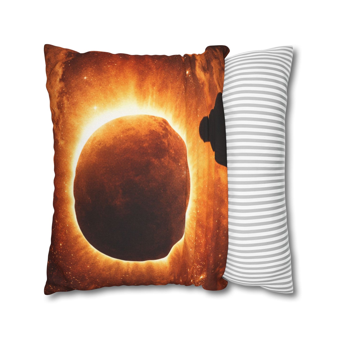 Square Pillowcase — "The Eclipse Path" Book Cover Decorative Throw Pillowcase