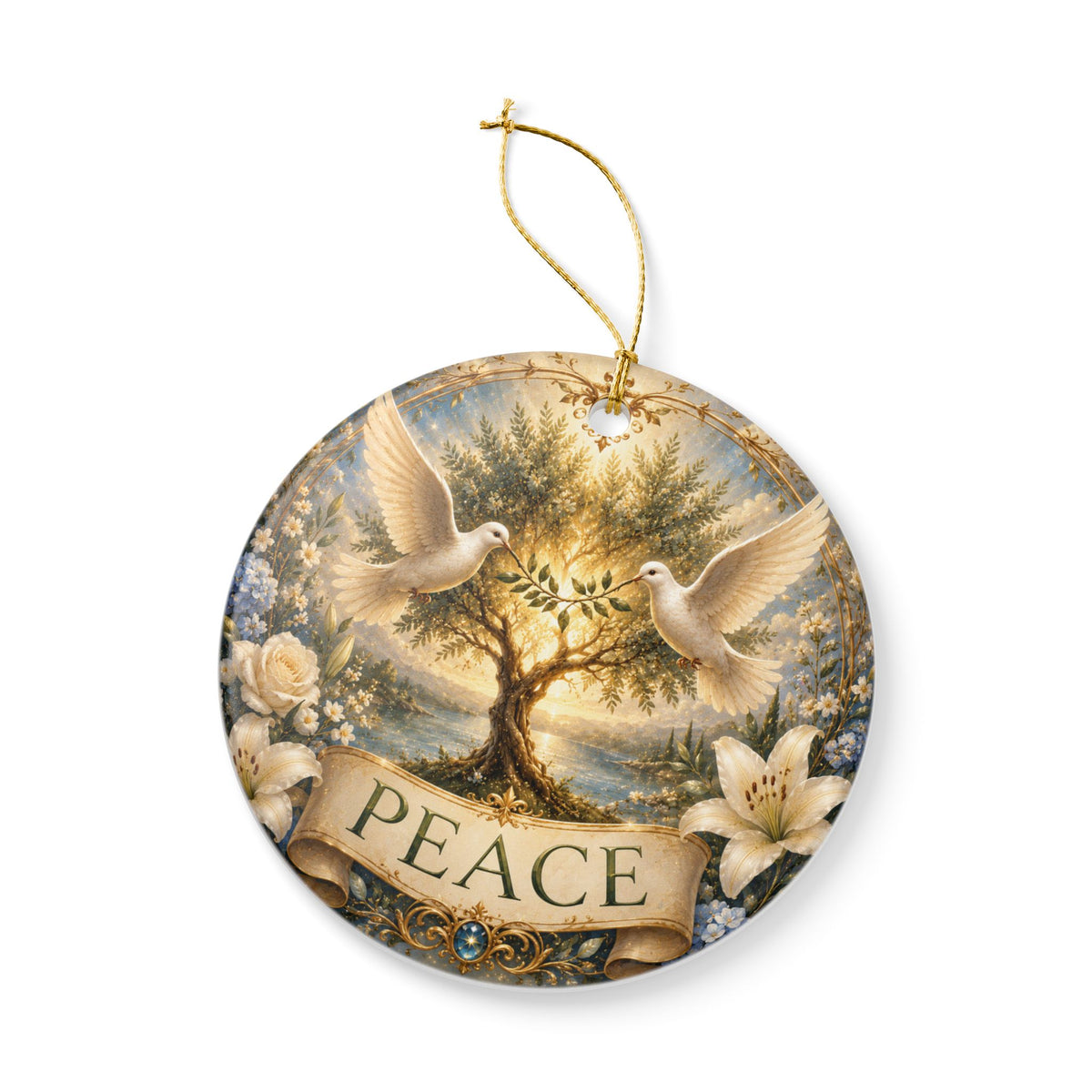 Ceramic Ornament - 'Peace'