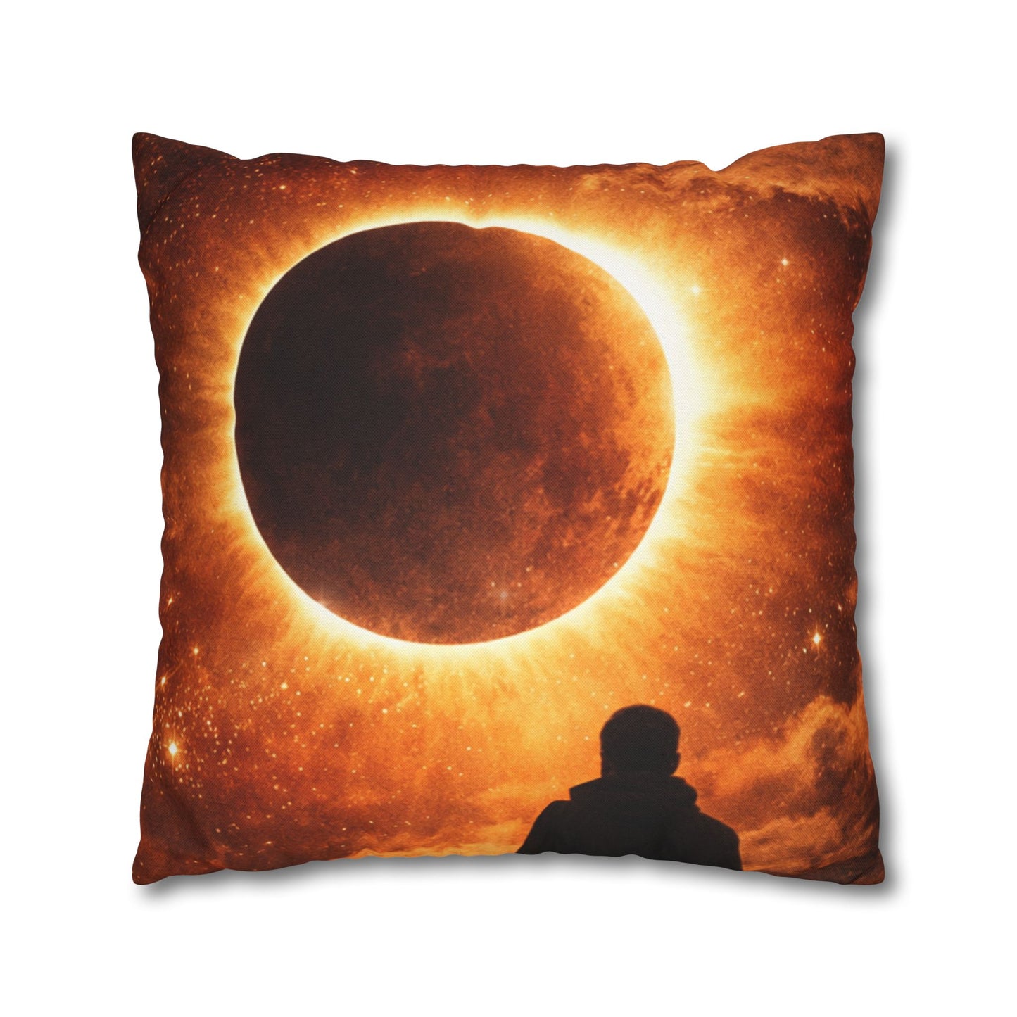 Square Pillowcase — "The Eclipse Path" Book Cover Decorative Throw Pillowcase