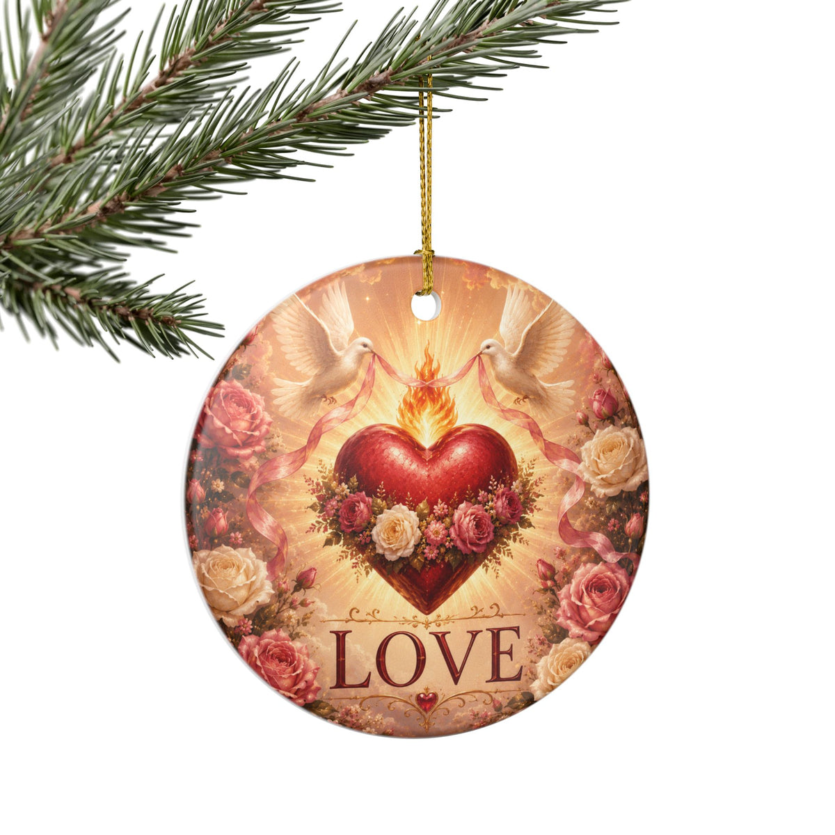 Ceramic Ornament -'Love'