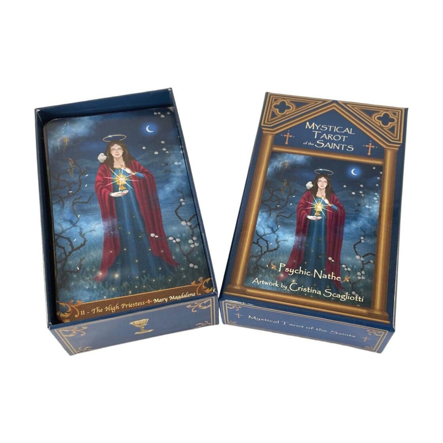 Mystical Tarot of the Saints Tarot Deck, Saints inspired tarot cards, Divination tool inspired by mystics and christian saints, Oracle cards