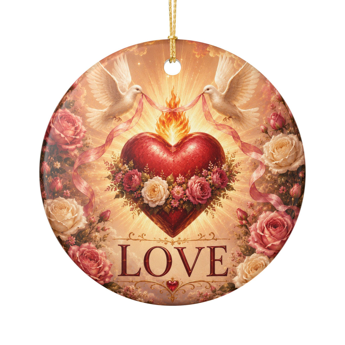 Ceramic Ornament -'Love'