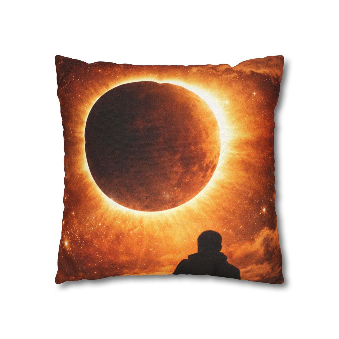 Square Pillowcase — "The Eclipse Path" Book Cover Decorative Throw Pillowcase