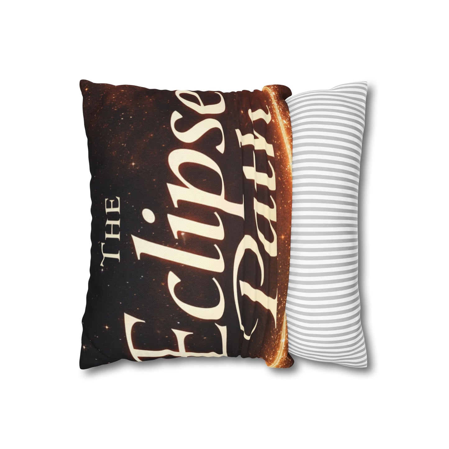 Square Pillowcase — "The Eclipse Path" Book Cover Decorative Throw Pillowcase