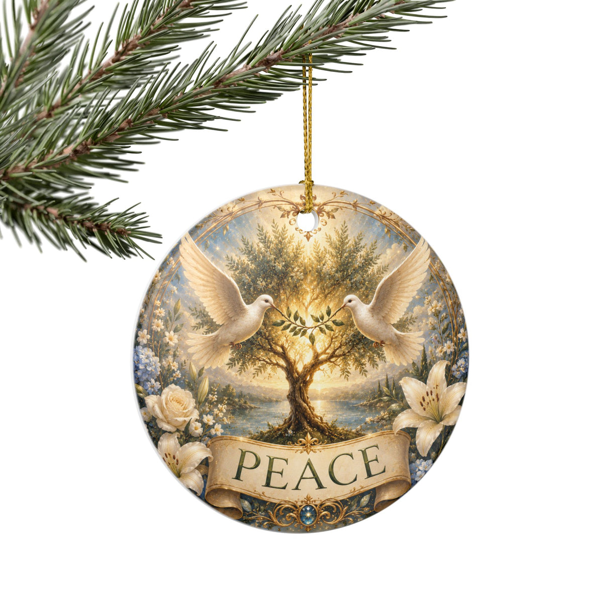 Ceramic Ornament - 'Peace'