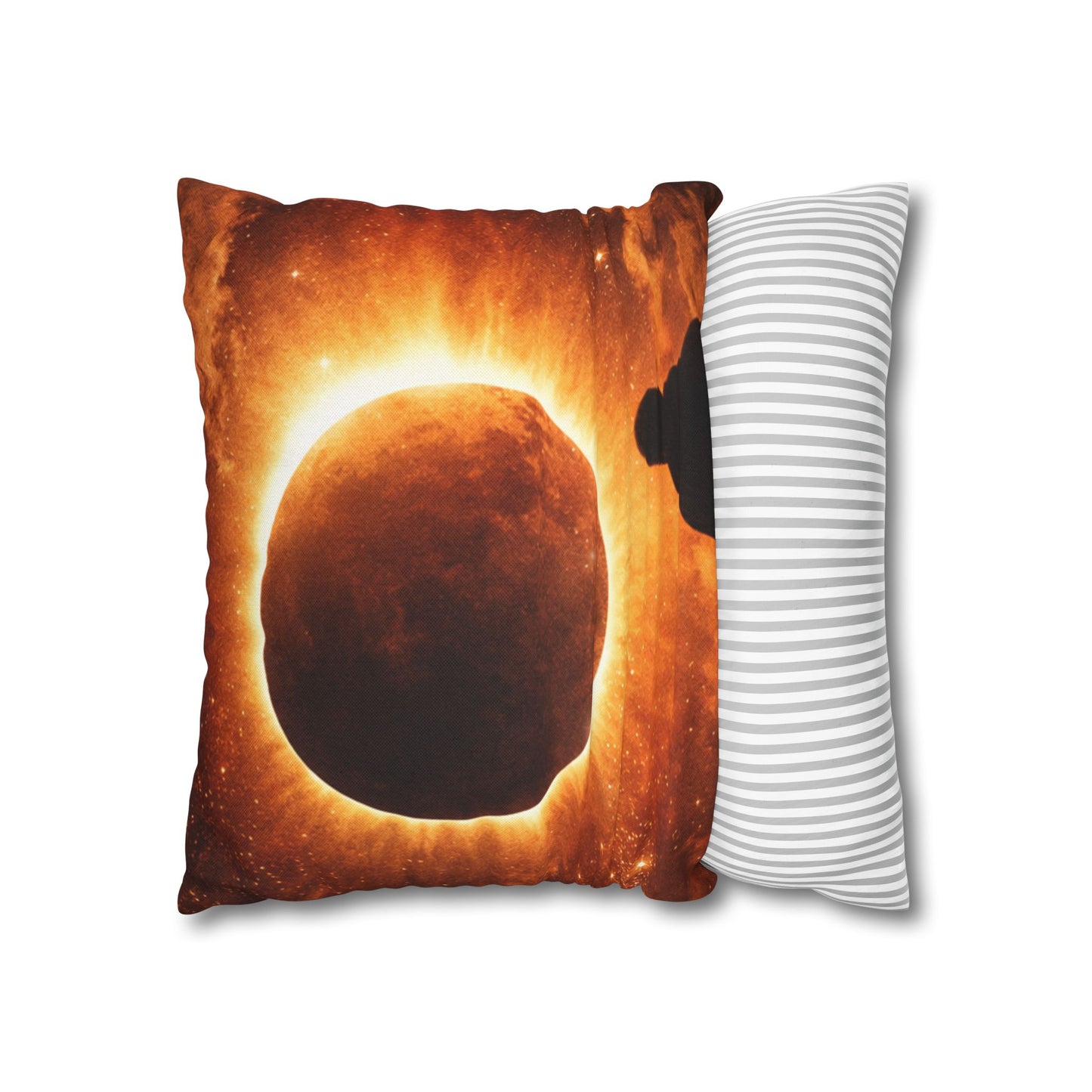 Square Pillowcase — "The Eclipse Path" Book Cover Decorative Throw Pillowcase