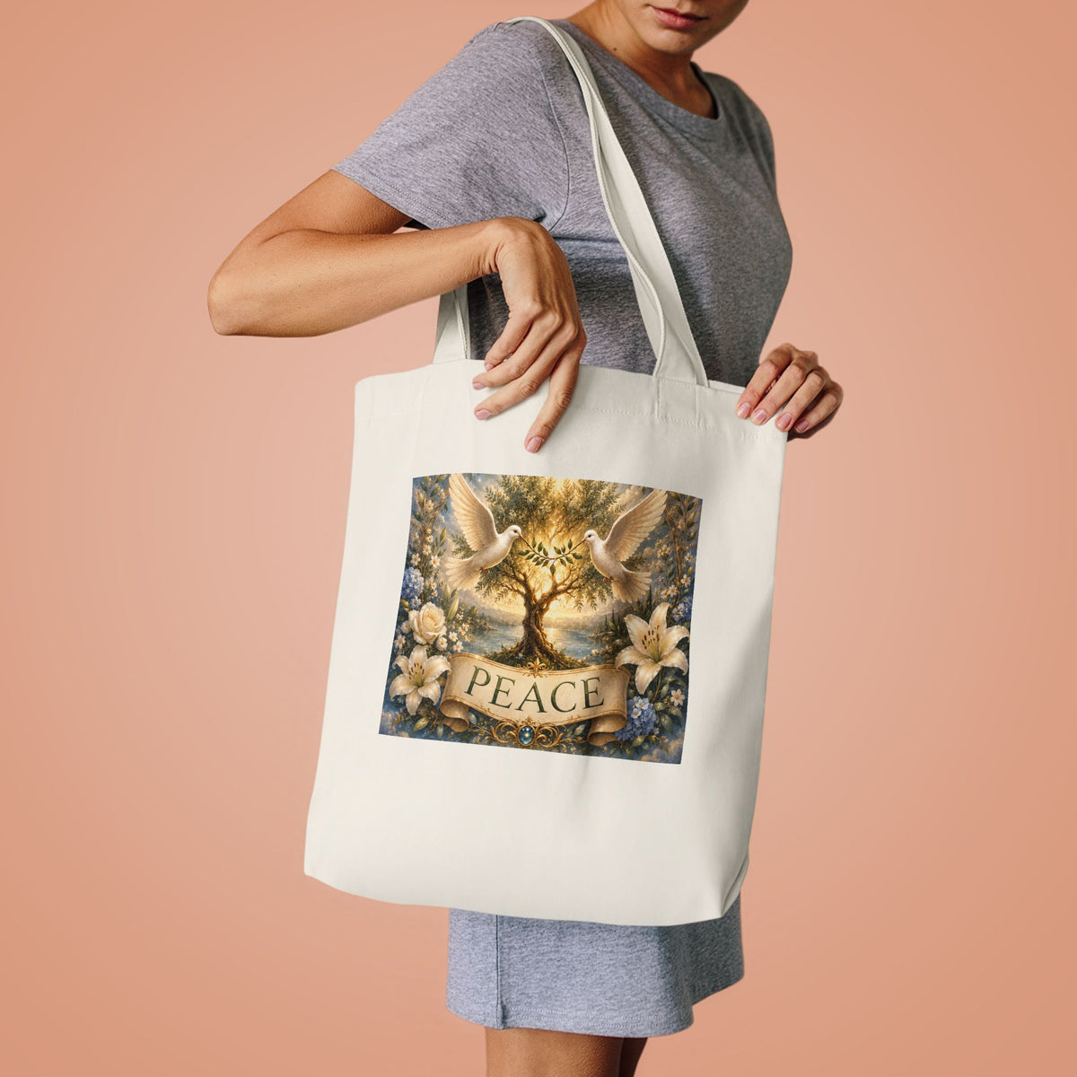 Cotton Tote Bag - 'Peace'