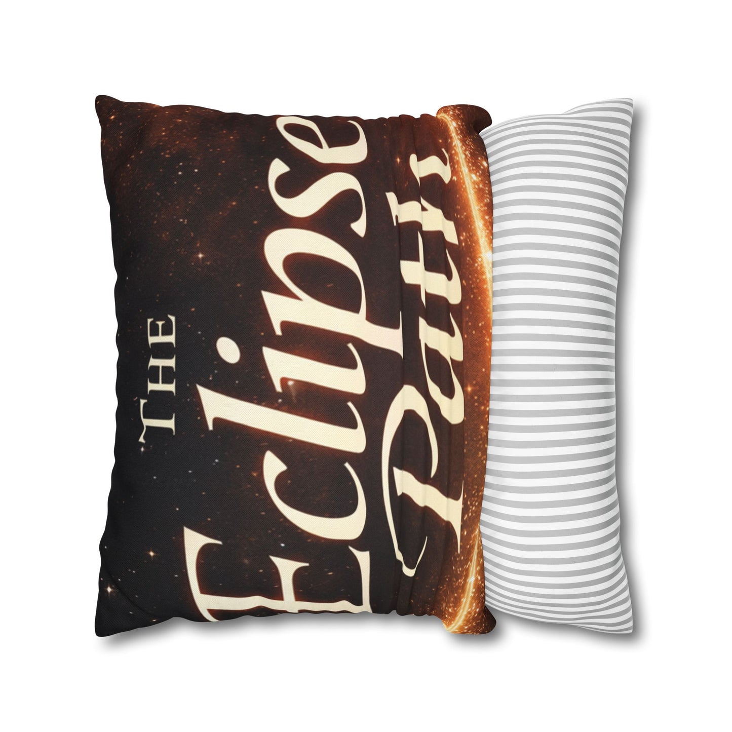 Square Pillowcase — "The Eclipse Path" Book Cover Decorative Throw Pillowcase