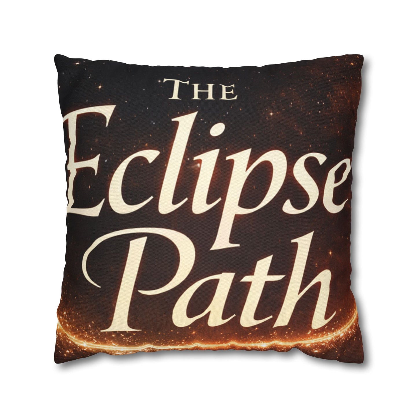 Square Pillowcase — "The Eclipse Path" Book Cover Decorative Throw Pillowcase